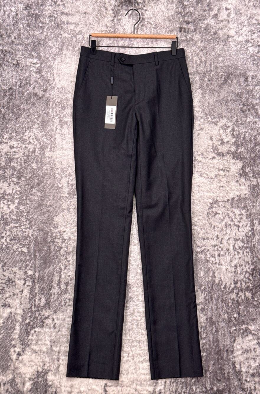 New Spier & Mackay Slim Trouser Pants 30 Mens Gray Super 110s Italian Wool